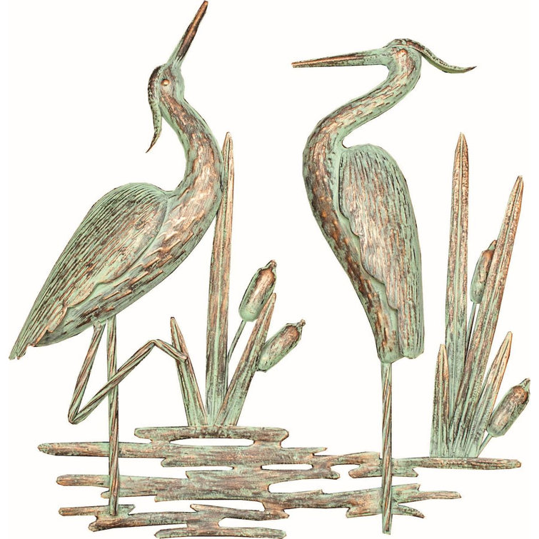 Beachcrest Home Metal Herons Wall Decor | Wayfair
